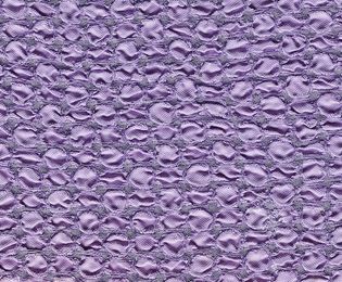 Ein plastisch wirkendes lila Gewebe, dessen Struktur wie eine Blasenoberfläche aussieht.