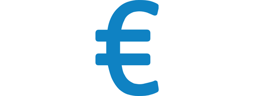 Icon, blau, Euro